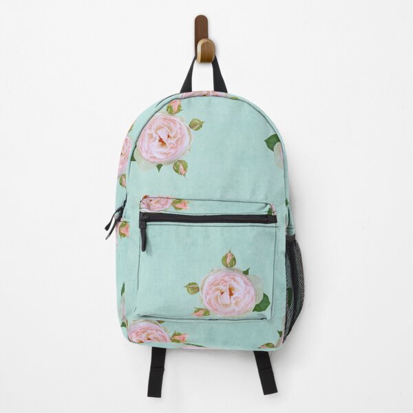 Item preview, Vintage Pale Pink Roses on Aqua designed and sold by Brooke T Ryan Photographic Art.