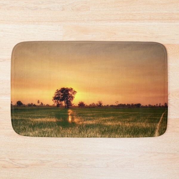 Item preview, Pumping Water into a Thai Rice Field at Sunset designed and sold by Huskyyy Designs.
