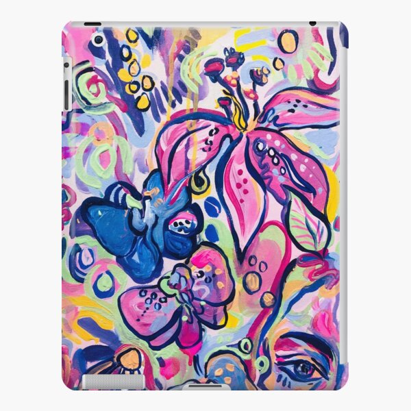 pink and blue lily iPad Snap Case