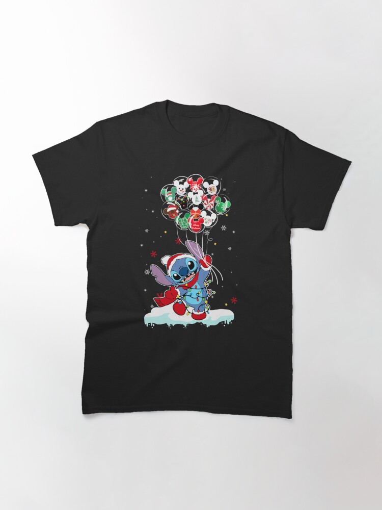 Disover Cute Stitch Hold Balloons Christmas Classic T-Shirt