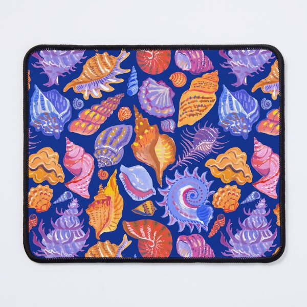 Item preview, Seashells on dark blue designed and sold by Irina Ivanova.