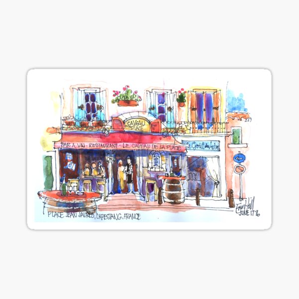 Capastang Village, South of France Sticker