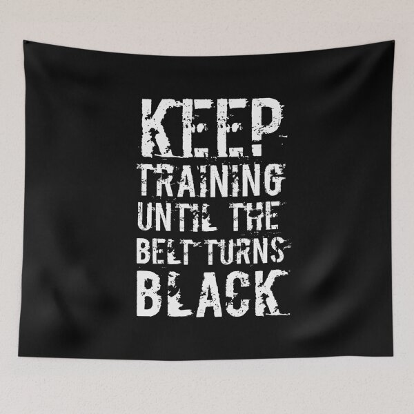 Item preview, Black Belt Motivation White Text Premium designed and sold by Design-Maniya.