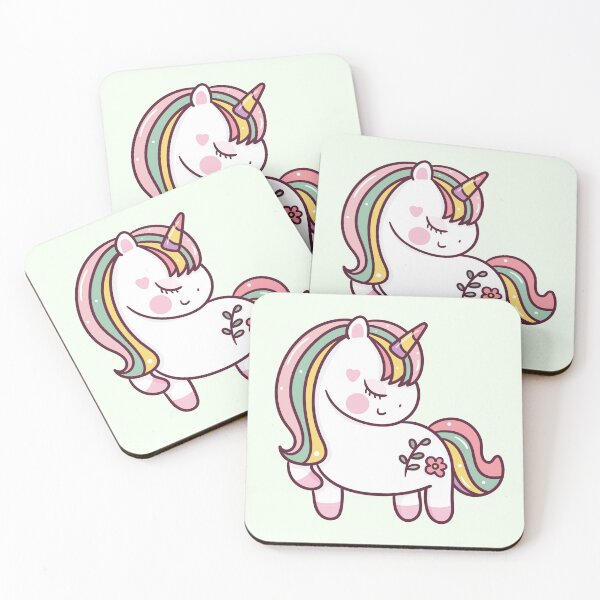 Item preview, Kawaii Unicorn Rainbow Shy Blushing Heart designed and sold by Simplyy  Unique.
