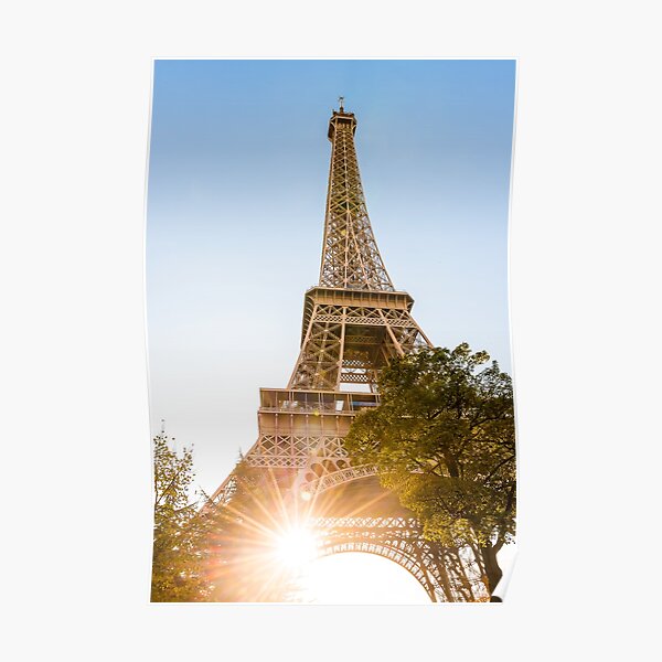 Sunlight Eiffel Tower - Eiffelturm - Paris Poster