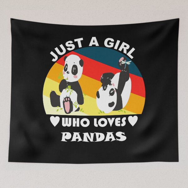 Item preview, just a girl who loves pandas -2 designed and sold by sama-stylish.