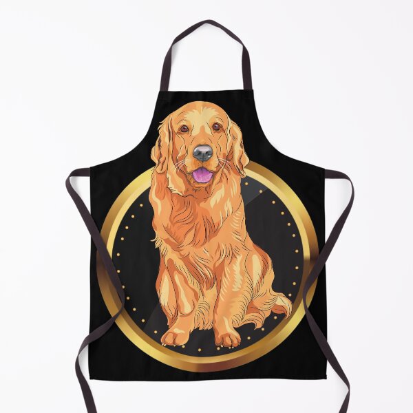 Item preview, Adorable Golden Retriever on a Black Gold Medal Plate designed and sold by Keffy.