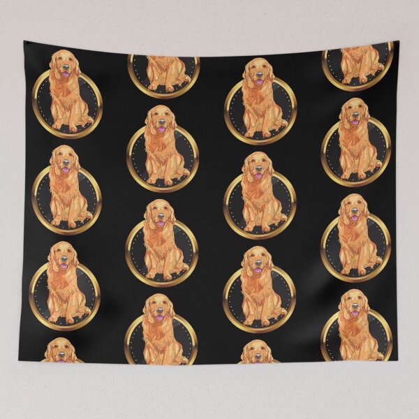 Item preview, Adorable Golden Retriever on a Black Gold Medal Plate designed and sold by Keffy.