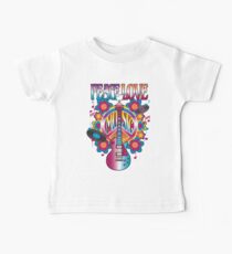 Frieden, Liebe und Musik Baby T-Shirt