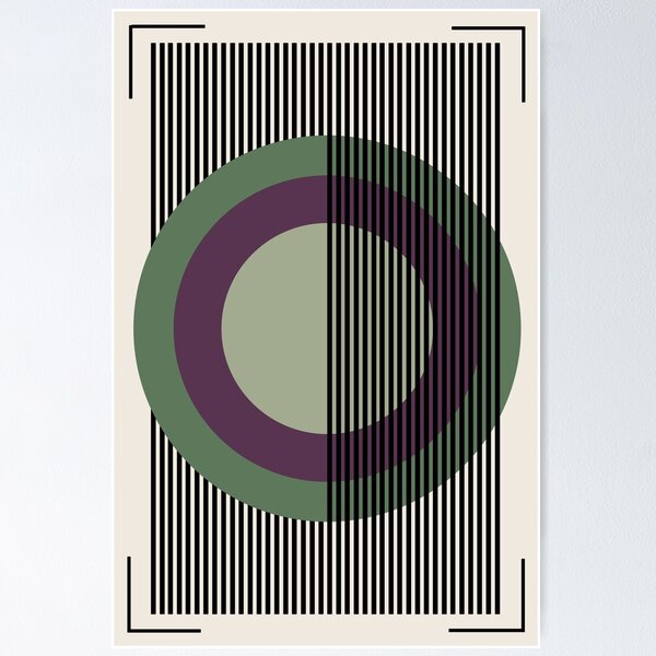 Item preview, Bauhaus Exhibition Print, Bauhaus Wall Art pastel green purple circle target, Bauhaus Exhibition Wall Decor designed and sold by re-make-.