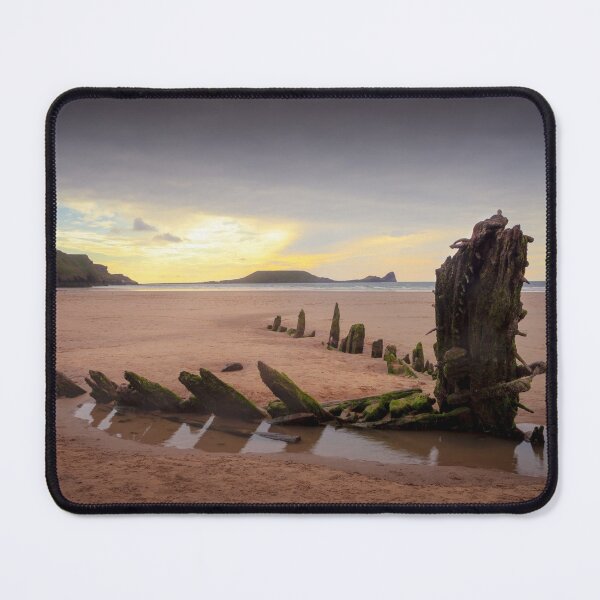 Item preview, Helvetia shipwreck, Rhossili at sunset, South Wales designed and sold by Victoria Ashman.