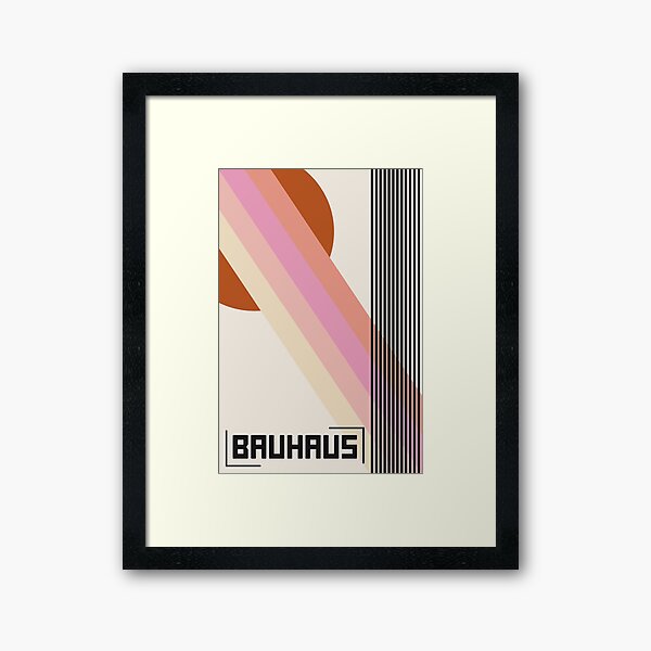 Item preview, Bauhaus new inspired Exhibition Print, Bauhaus Wall Art shapes of pink, Bauhaus Exhibition Wall designed and sold by re-make-.