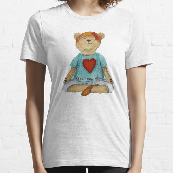 Live Love Yoga Bear in meditation Essential T-Shirt