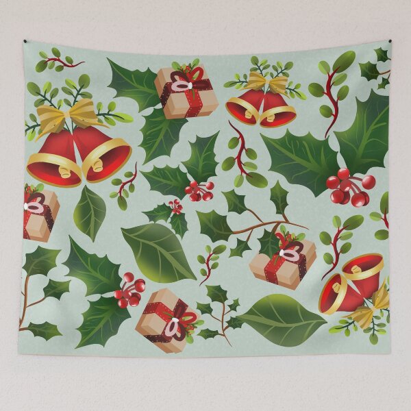 Item preview, Christmas things light aqua background - pattern designed and sold by Paolards.