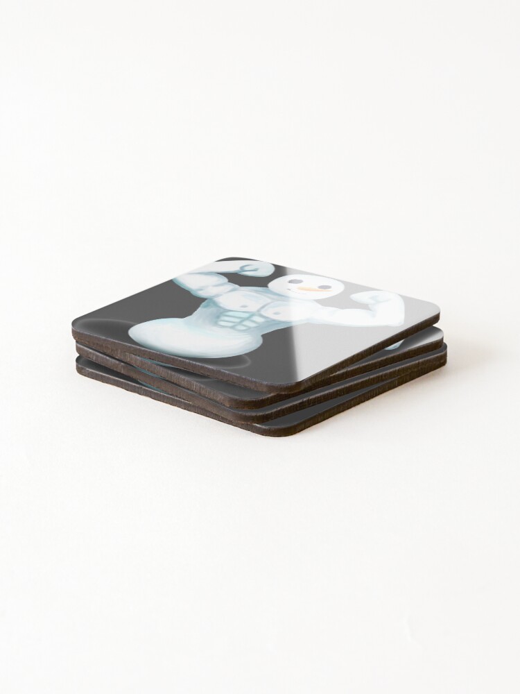 Thumbnail 4 of 5, Coasters (Set of 4), Buff Snowman, Snow-Manly designed and sold by JavaDraws.