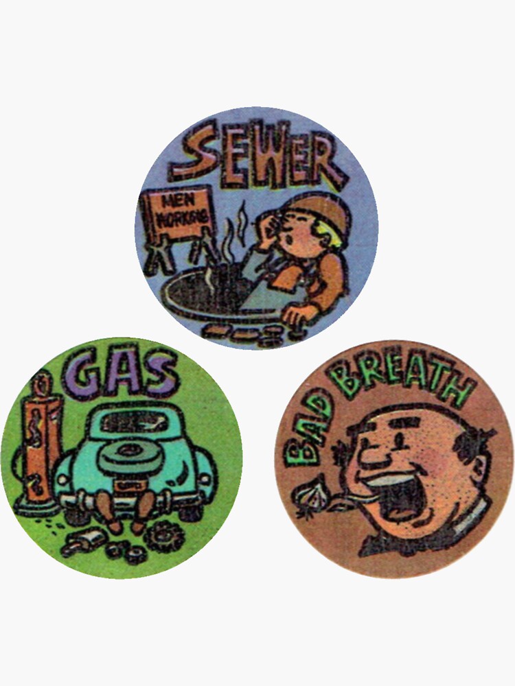 "Retro Vintage Scratch And sniff Sticker Pack" Sticker for Sale by