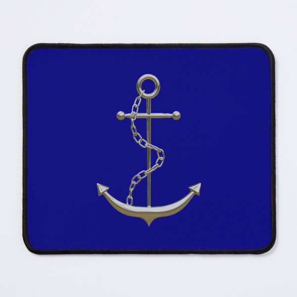Item preview, Silver Anchor (Single, Navy Blue) designed and sold by Pendy777.