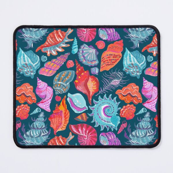 Item preview, Seashells on dark teal blue designed and sold by Irina Ivanova.