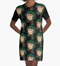 Head Elf - Red Graphic T-Shirt Dress