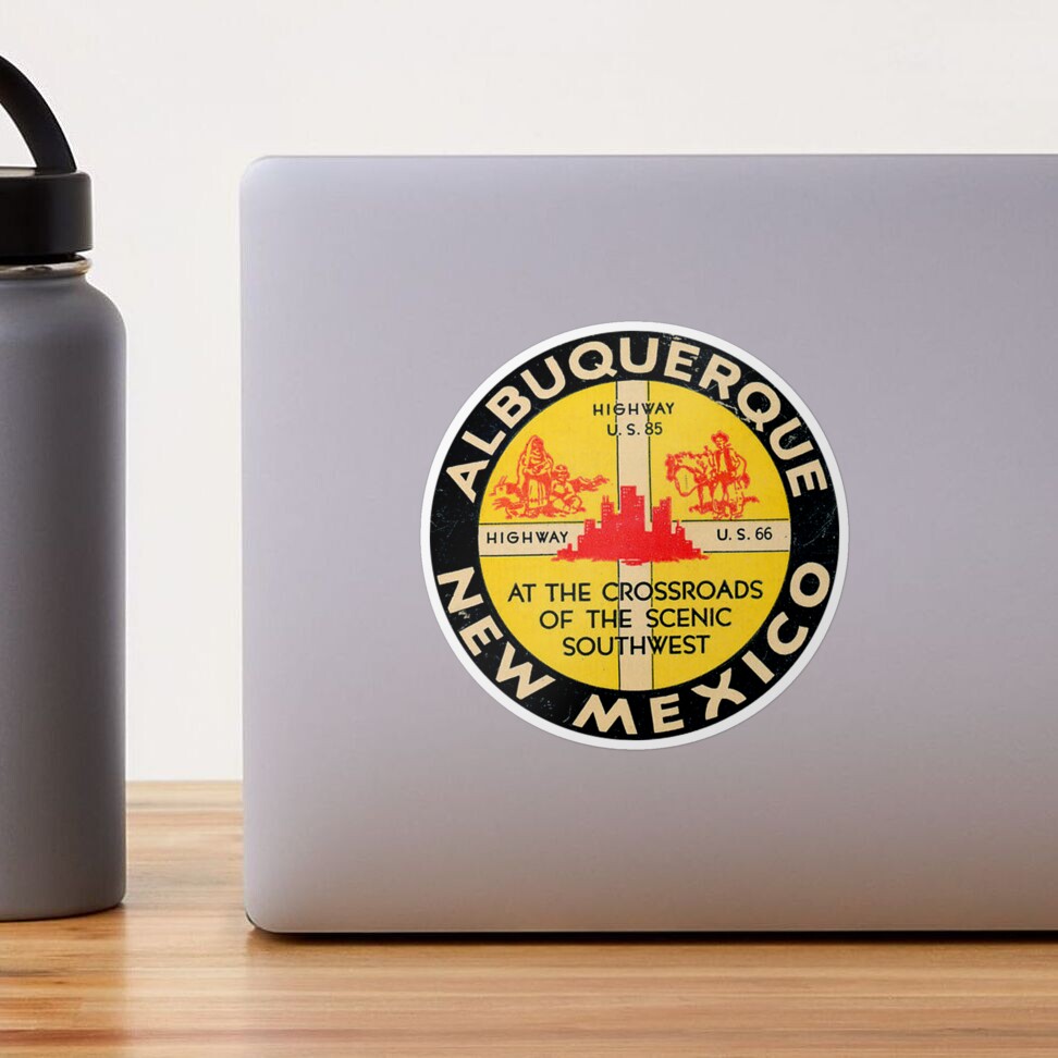 New Mexico Old USA Flag State Art Sticker State Stickers New Mexico Stickers  MacBook Stickers Laptop Stickers Waterbottle Stickers 