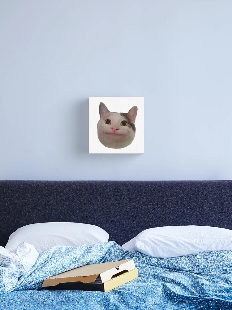 Beluga Cat Meme Face Smiling Canvas Print for Sale by fomodesigns