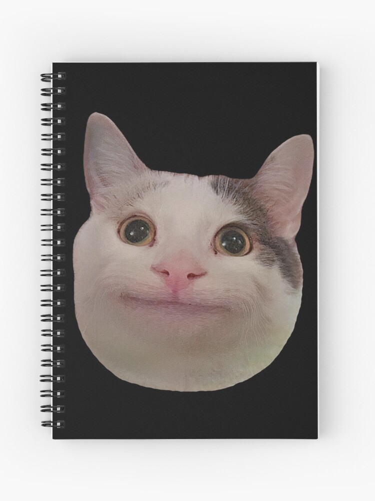 Beluga Cat Meme Face Smiling | Mounted Print