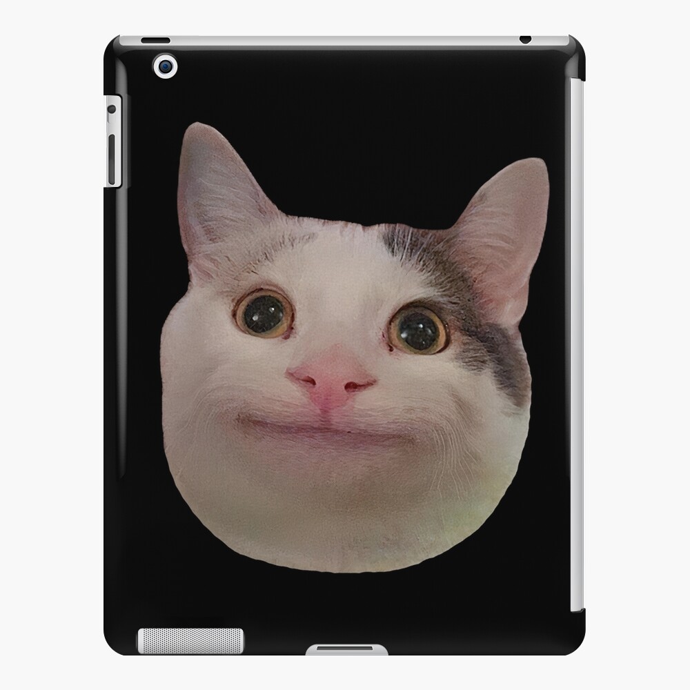 Polite Cat Meme Featuring Cute Beluga Cat A Funny Cat Meme Depicting A Cute  Cat Smiling, Funny Cat Pun And A Happy Cat | iPad Case & Skin