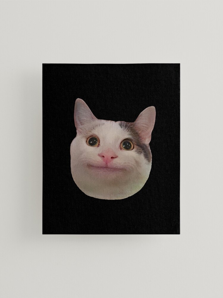 Beluga Cat Meme Face Smiling Canvas Print for Sale by fomodesigns