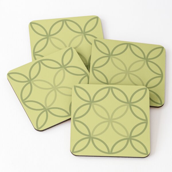 Item preview, Geometric Pattern: Circle Nested Outline: Olive designed and sold by Red Wolf.