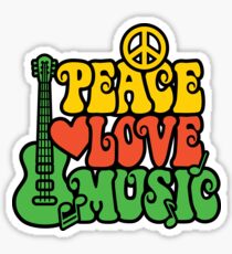 Reggae Peace-Love-Music Sticker