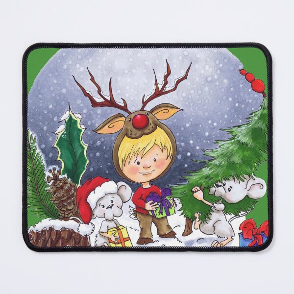 Item preview, little xmas boy getting a christmas tree designed and sold by diniez.