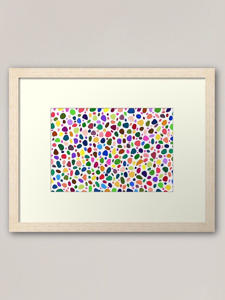 Alternate view of Blobby Pebbles Abstract Design Framed Art Print