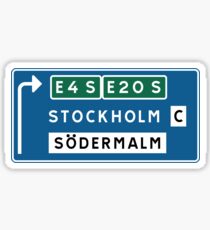 Stockholm-Södermalm Road Sign, Sweden Sticker