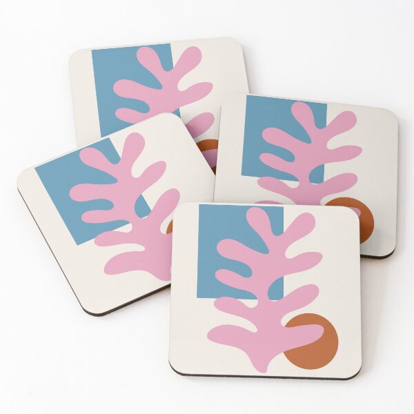 Item preview, Henri Matisse Flower and back, Papier Decoupes Art pink blue, Matisse Cutout's, Matisse Flower designed and sold by re-make-.