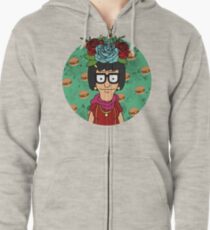 Tina Kahlo Zipped Hoodie