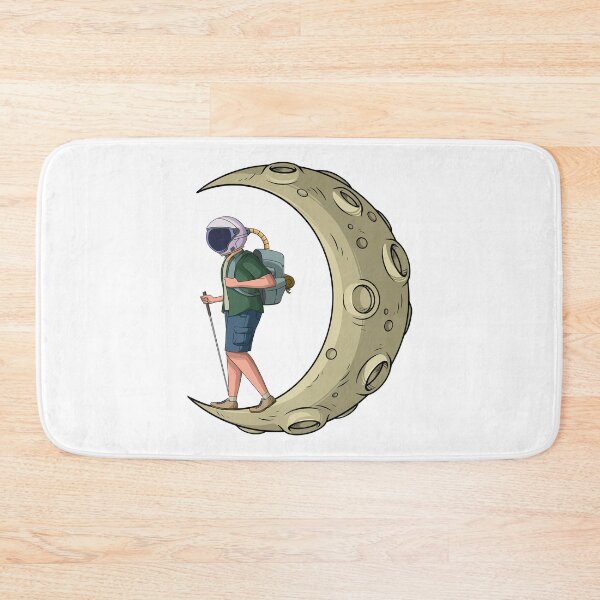 Item preview, Traveler wearing an astronaut helmet standing on the moon designed and sold by kanvasdesign.