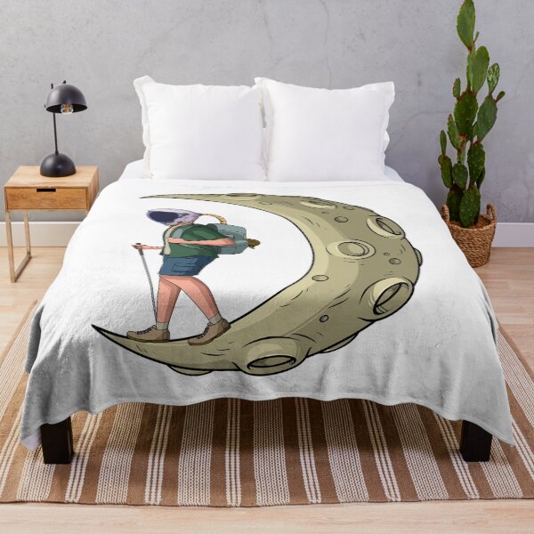 Item preview, Traveler wearing an astronaut helmet standing on the moon designed and sold by kanvasdesign.