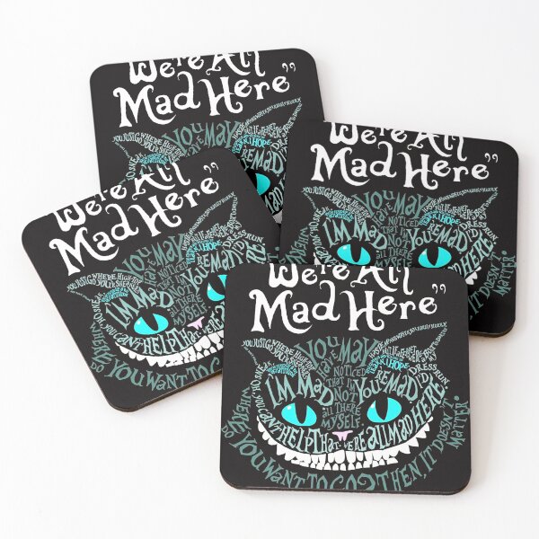 Item preview, Cheshire Alice Cat We re All Mad Here Won-der-land designed and sold by ElifazPTapia.
