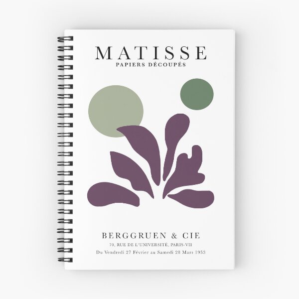 Item preview, Henri Matisse Flower sun and moon, Paper Decoupes Art 2 pastel green and purple, Matisse Cutout's designed and sold by re-make-.