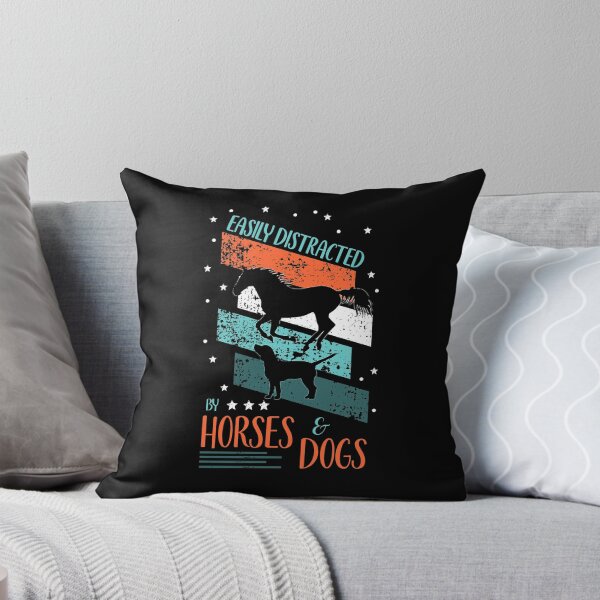 Item preview, Easily Distracted By Horses And Dogs Vintage Distressed Gift designed and sold by FunSilly.