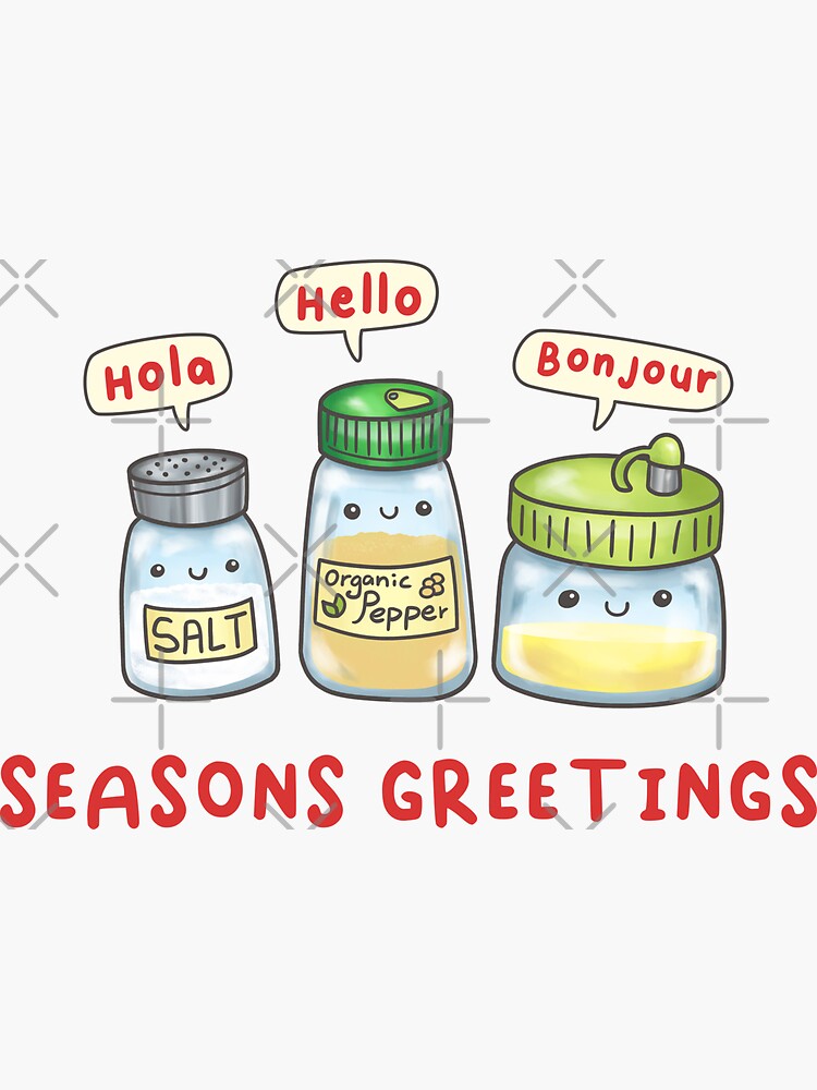 "FUNNY SEASON'S GREETINGS PUN" Sticker for Sale by Lakisha0326 Redbubble