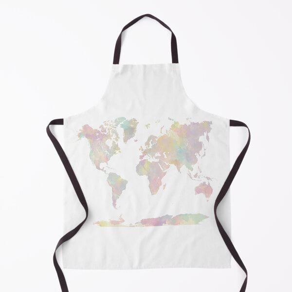 Item preview, world map in soft pastel colors designed and sold by paulrommer.