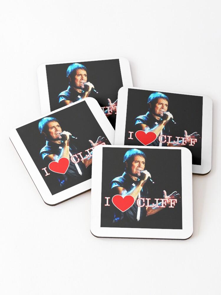 Day Gift Best Of Cliff Richard Rock And Roll Singer Gift Music Fans Coasters Set of 4