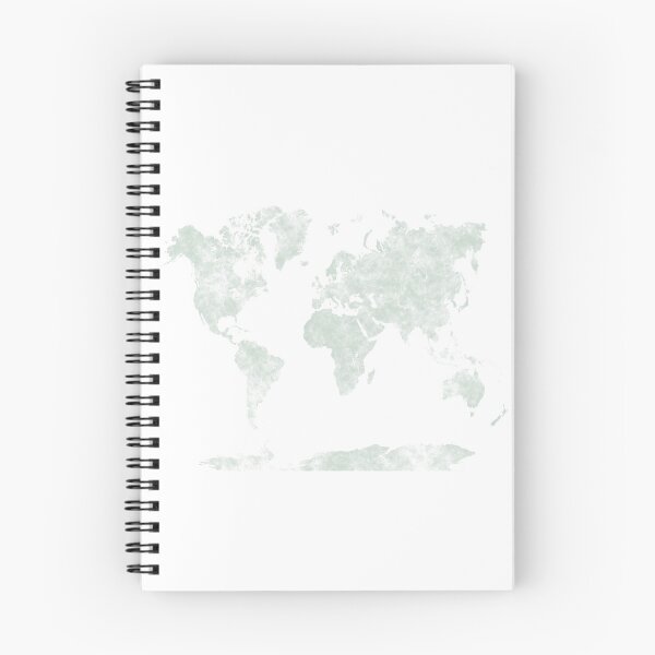 Item preview, world map in soft pastel colors designed and sold by paulrommer.