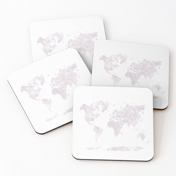 Item preview, world map in soft pastel colors designed and sold by paulrommer.