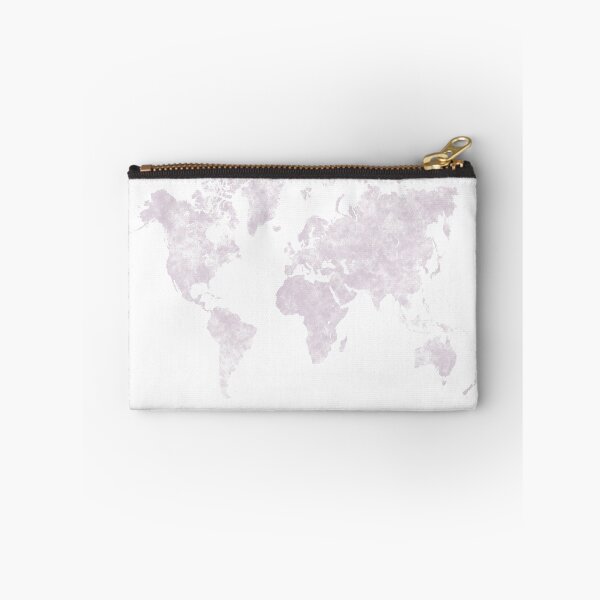 Item preview, world map in soft pastel colors designed and sold by paulrommer.