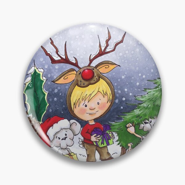 Item preview, little xmas boy getting a christmas tree designed and sold by diniez.