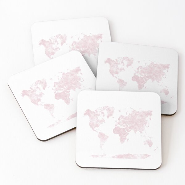 Item preview, world map in soft pastel colors designed and sold by paulrommer.