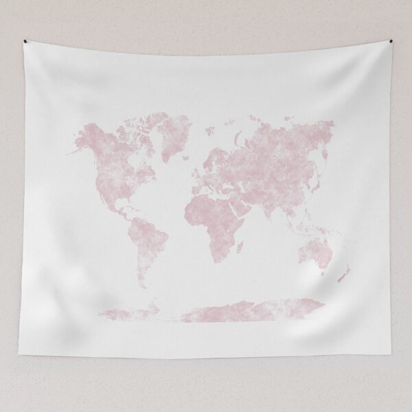 Item preview, world map in soft pastel colors designed and sold by paulrommer.