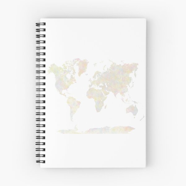 Item preview, world map in soft pastel colors designed and sold by paulrommer.
